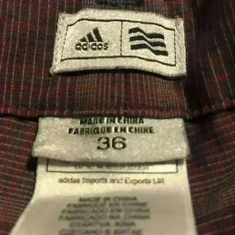 Adidas Mens Golf Shorts Brown Burgundy Striped Flat Front Size 36 Activewear‎